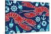 Pattern Lobsters-Paul Brent-Stretched Canvas