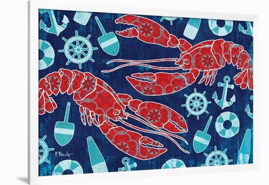 Pattern Lobsters-Paul Brent-Framed Art Print