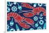 Pattern Lobsters-Paul Brent-Framed Art Print