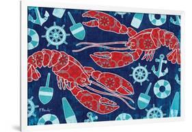 Pattern Lobsters-Paul Brent-Framed Art Print