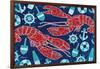 Pattern Lobsters-Paul Brent-Framed Art Print