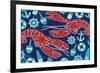 Pattern Lobsters-Paul Brent-Framed Art Print