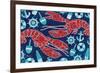 Pattern Lobsters-Paul Brent-Framed Premium Giclee Print