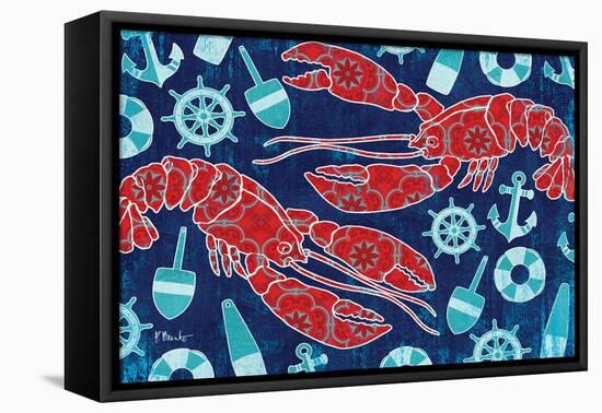 Pattern Lobsters-Paul Brent-Framed Stretched Canvas