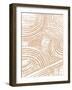 Pattern Maze in Apricot I-June Vess-Framed Art Print