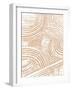 Pattern Maze in Apricot I-June Vess-Framed Art Print