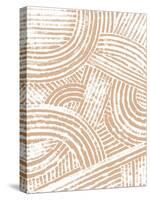 Pattern Maze in Apricot I-June Vess-Stretched Canvas