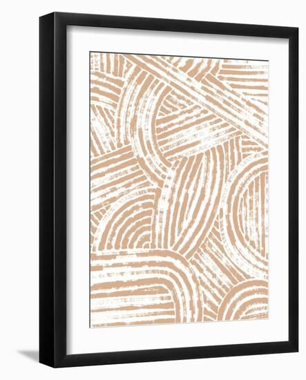 Pattern Maze in Apricot II-June Vess-Framed Art Print