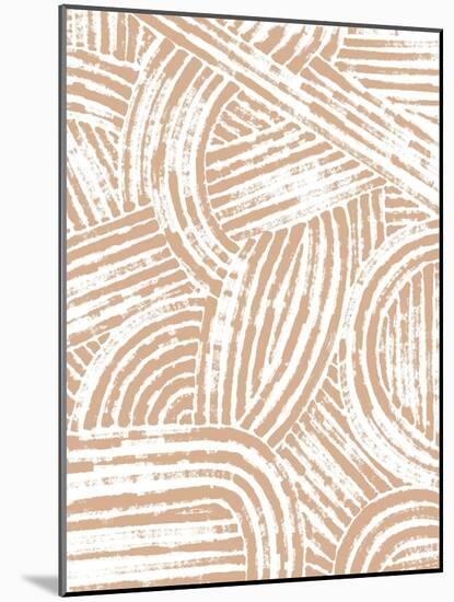 Pattern Maze in Apricot II-June Vess-Mounted Art Print