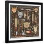 Pattern of Indian Hunting Tools-destra-Framed Art Print