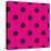 Pattern or Texture with Black Polka Dots on Neon Pink Background-IngaLinder-Stretched Canvas