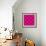 Pattern or Texture with Black Polka Dots on Neon Pink Background-IngaLinder-Framed Art Print displayed on a wall