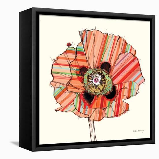 Pattern Poppy-Stripes-Robbin Rawlings-Framed Stretched Canvas