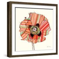 Pattern Poppy-Stripes-Robbin Rawlings-Framed Art Print