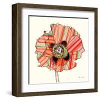 Pattern Poppy-Stripes-Robbin Rawlings-Framed Art Print