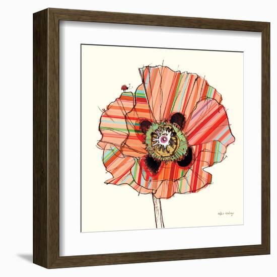 Pattern Poppy-Stripes-Robbin Rawlings-Framed Art Print