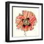 Pattern Poppy-Stripes-Robbin Rawlings-Framed Art Print