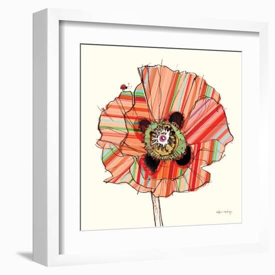 Pattern Poppy-Stripes-Robbin Rawlings-Framed Art Print