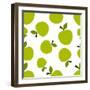 Pattern Silhouette Apples-frostyara-Framed Art Print