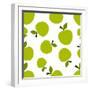 Pattern Silhouette Apples-frostyara-Framed Art Print