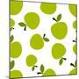 Pattern Silhouette Apples-frostyara-Mounted Art Print