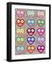 Pattern Smiling Hearts 2-Miguel Balbás-Framed Giclee Print