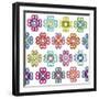 Pattern Smiling Hearts-Miguel Balbás-Framed Giclee Print