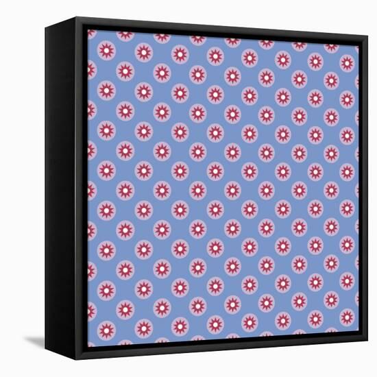 Pattern Star on Indigo-Effie Zafiropoulou-Framed Stretched Canvas