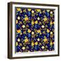 Pattern with Beautiful Peonies and Leaves-vavavka-Framed Art Print