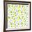 Pattern with Blue, Green and Yellow Leaves-Anna Ivanir-Framed Art Print