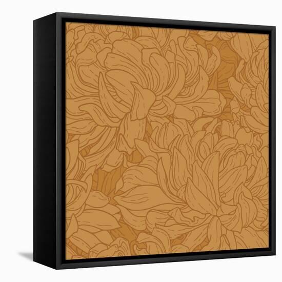 Pattern with Chrysanthemum-jetFoto-Framed Stretched Canvas