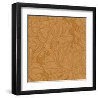 Pattern with Chrysanthemum-jetFoto-Framed Art Print