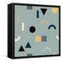 Pattern with Geometrical Shapes-Iliveinoctober-Framed Stretched Canvas