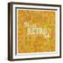 Pattern with Honeycomb on Old Paper-caesart-Framed Art Print