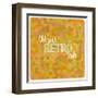 Pattern with Honeycomb on Old Paper-caesart-Framed Art Print