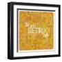 Pattern with Honeycomb on Old Paper-caesart-Framed Art Print