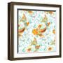 Pattern with Koi Fish-Derenskaya-Framed Art Print