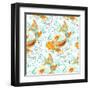 Pattern with Koi Fish-Derenskaya-Framed Art Print