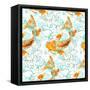 Pattern with Koi Fish-Derenskaya-Framed Stretched Canvas