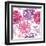 Pattern with Pink Asters and Dahlia-UyUy-Framed Art Print