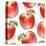 Pattern with Red Apple-Elena Terletskaya-Stretched Canvas