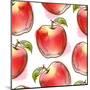 Pattern with Red Apple-Elena Terletskaya-Mounted Art Print