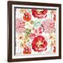 Pattern with Red Flowers-UyUy-Framed Art Print