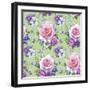 Pattern with Roses and Hellebore-Maria Rytova-Framed Giclee Print