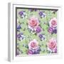 Pattern with Roses and Hellebore-Maria Rytova-Framed Giclee Print