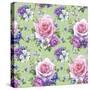 Pattern with Roses and Hellebore-Maria Rytova-Stretched Canvas