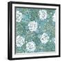 Pattern with Roses-Baksiabat-Framed Art Print