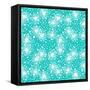 Pattern with Small Flowers, Pompoms or Snowflakes-tukkki-Framed Stretched Canvas