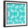 Pattern with Small Flowers, Pompoms or Snowflakes-tukkki-Framed Art Print