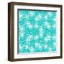 Pattern with Small Flowers, Pompoms or Snowflakes-tukkki-Framed Art Print